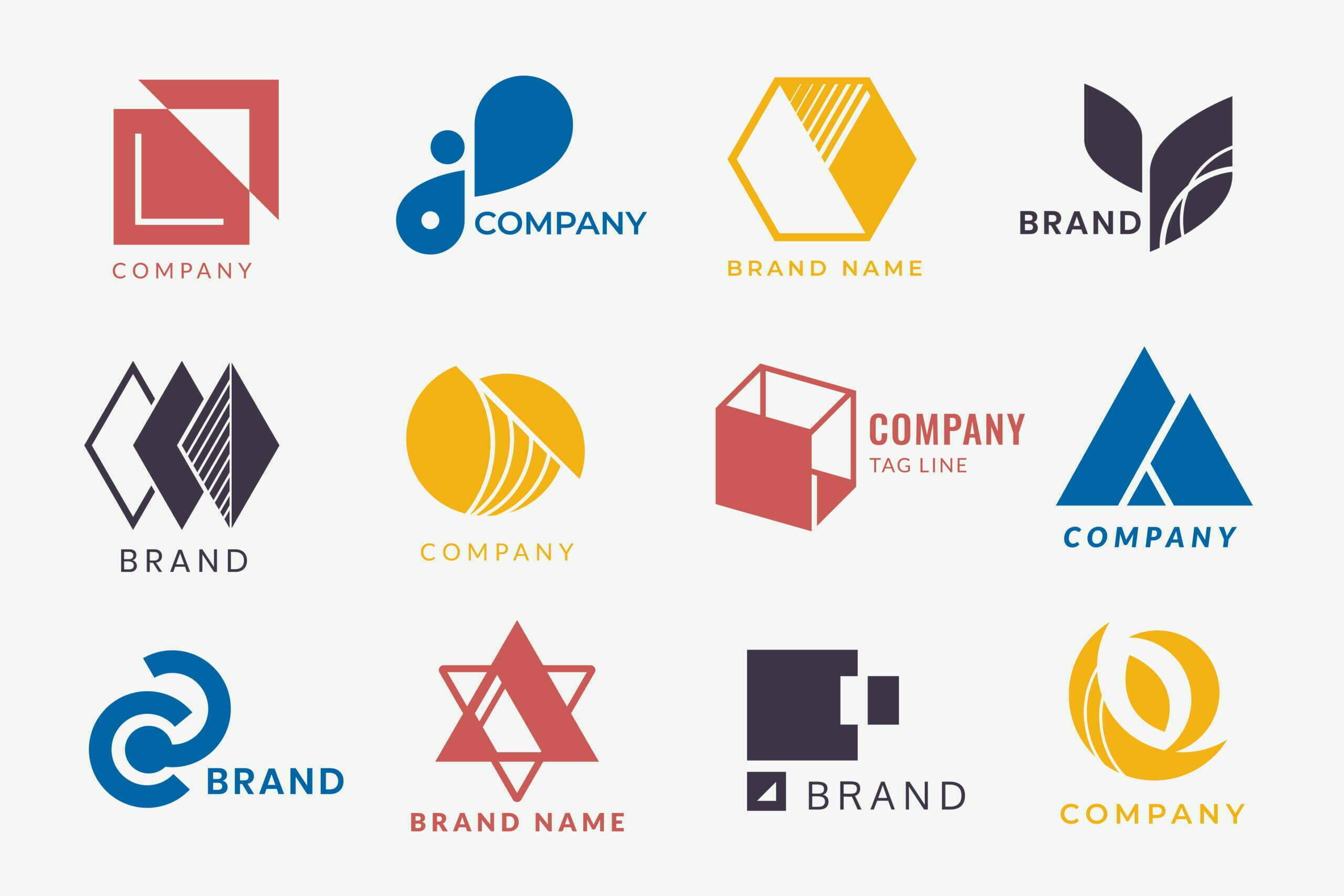 Logos - Company branding logo designs vector collection