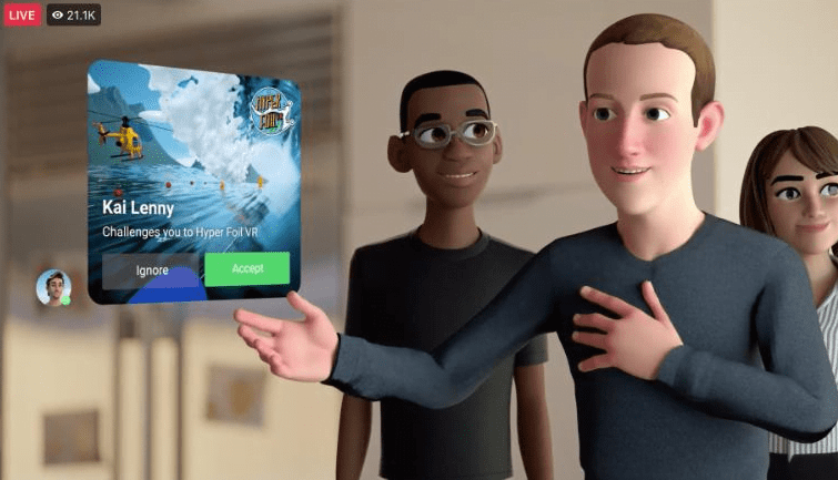 Avatar de Mark Zuckerberg em apresentação do metaverso / Reprodução - Facebook